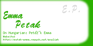 emma petak business card